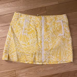 Lily Pulitzer yellow mini skirt